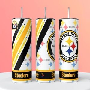 Pittsburgh Steelers Football Team 20oz Skinny Tumbler